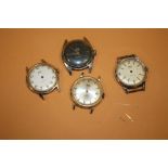 FOUR SMITHS WRISTWATCHES FOR SPARES