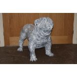 A LARGE RESIN OUTDOOR FIGURE OF A DOG HEIGHT - 73CM