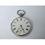 AN ANTIQUE SILVER CASED MEN'S FUSEE POCKET WATCH BY J.W.BENSON