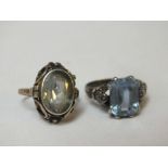 TWO VINTAGE SILVER RINGS