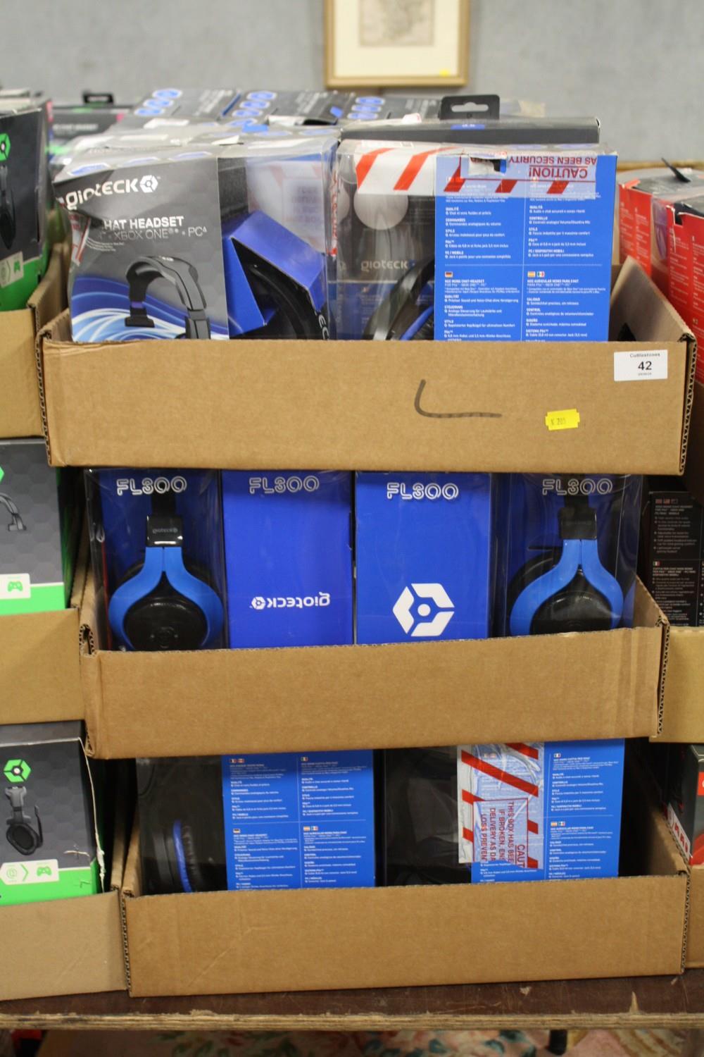 THREE BOXES OF GAMING HEADSETS