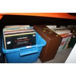 A LARGE QUANTITY OF ASSORTED RECORDS ETC