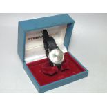 A VINTAGE ETERNAMATIC MENS WRISTWATCH IN ORIGINAL BOX