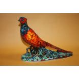 A LARGE SIGNED ANITA HARRIS ART POTTERY FIGURE OF A PHEASANT