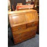 A VINTAGE MID CENTURY BUREAU H-107 CM W-89 CM