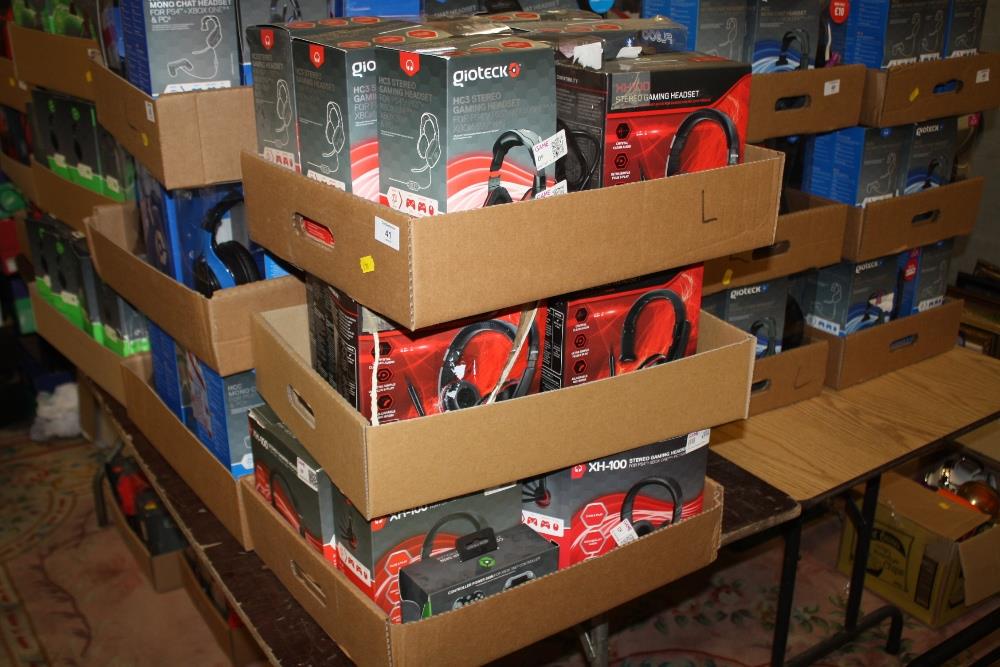 THREE BOXES OF GAMING HEADSETS