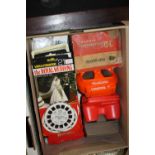 A BOX OF VIEWMASTER ITEMS