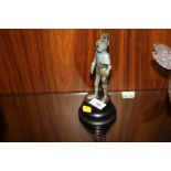 AN UNUSUAL NOVELTY MUSICAL TABLE LIGHTER IN THE FORM OF A KNIGHT
