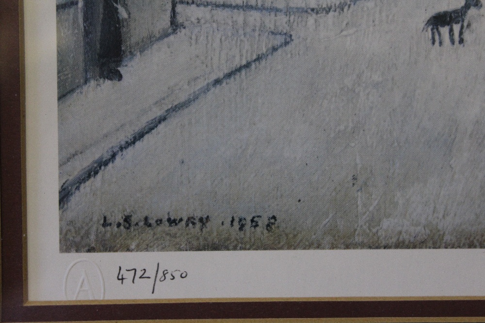 LAURENCE STEPHEN LOWRY (1887-1976). 'The Old Town Hall Middlesborough', see verso, signed and - Image 3 of 4