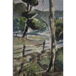 CIRCLE OF PABLO RUIZ PICASSO (1881-1973). Spanish school, impressionist wooded landscape, bears