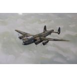 J.E. WIGSTON (XX). Study of a Lancaster bomber in flight, signed and dated 1978 lower right,