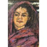CIRCLE OF NIKOLAI IVANOVICH FECHIN (1881-1955) Russian School, impressionist portrait study of a