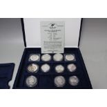 ROYAL AUSTRALIAN MINT - A PART CASED SET OF ELEVEN .999 SILVER COMMEMORATIVE COINS, to include