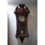 A VIENNA WALLCLOCK, H 104 cm