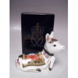 A ROYAL CROWN DERBY LIMITED EDITION 'HOLLY' THE DONKEY PAPERWEIGHT, a signature edition of 1500