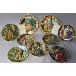SET OF SEVEN ROYAL DOULTON KING HENRY VIII AND HIS SIX WIVES COLLECTORS PLATES, together with two