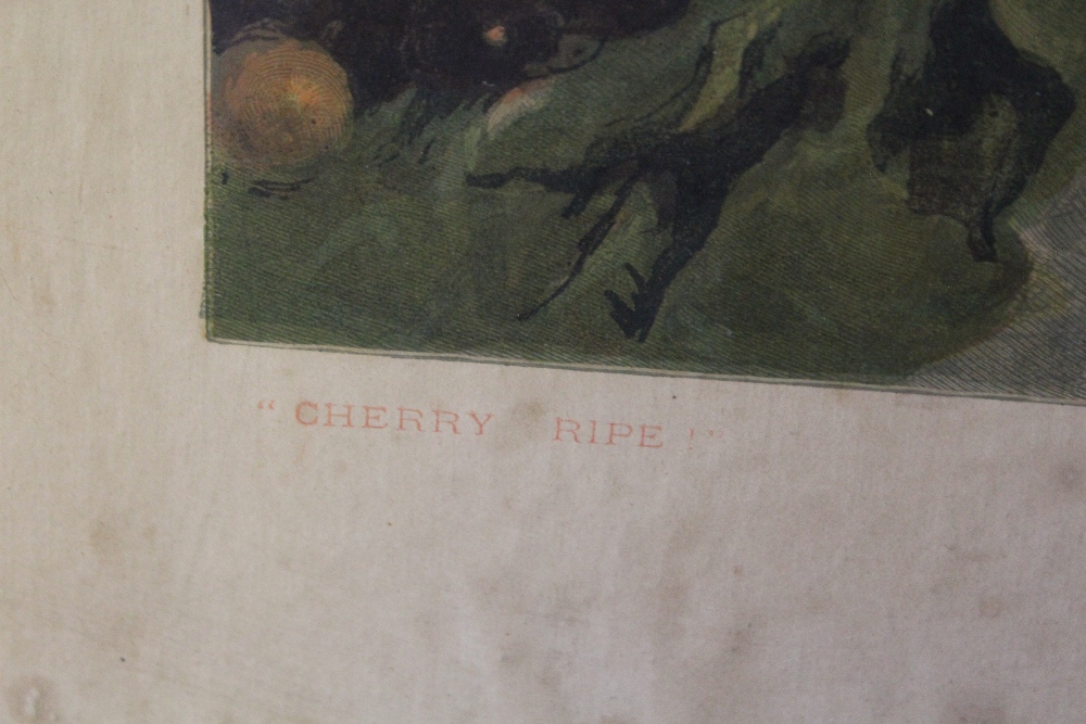 SIR JOHN EVERETT MILLAIS (1829-1896). 'Cherry Ripe', signed in pen and ink lower right, coloured - Image 4 of 5