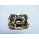 A GEORGIAN TYPE MOURNING BROOCH, with inscription to reverse dated 1838, W 3.25 cmCondition Report: