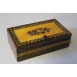 A TUNBRIDGEWARE BOX, W 14 cm