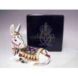 A ROYAL CROWN DERBY LIMITED EDITION 'THISTLE' THE DONKEY PAPERWEIGHT, a signature edition of 1500