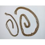 A 9K BELCHER CHAIN, approx weight 30.4g, together with a small hallmarked 9 carat gold rope twist c
