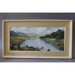 CHARLES WYATT WARREN (b.1908). Welsh school, impressionist mountainous lake scene 'LLYN CWM