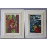 KEN K?; A pair of 20th century impressionist studies 'Which Way Funny Day' and 'Wacching Being