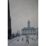 LAURENCE STEPHEN LOWRY (1887-1976). 'The Old Town Hall Middlesborough', see verso, signed and