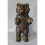 A BLACK FOREST TYPE BEAR STANDING ON HIND LEGS, H 14.5 cm