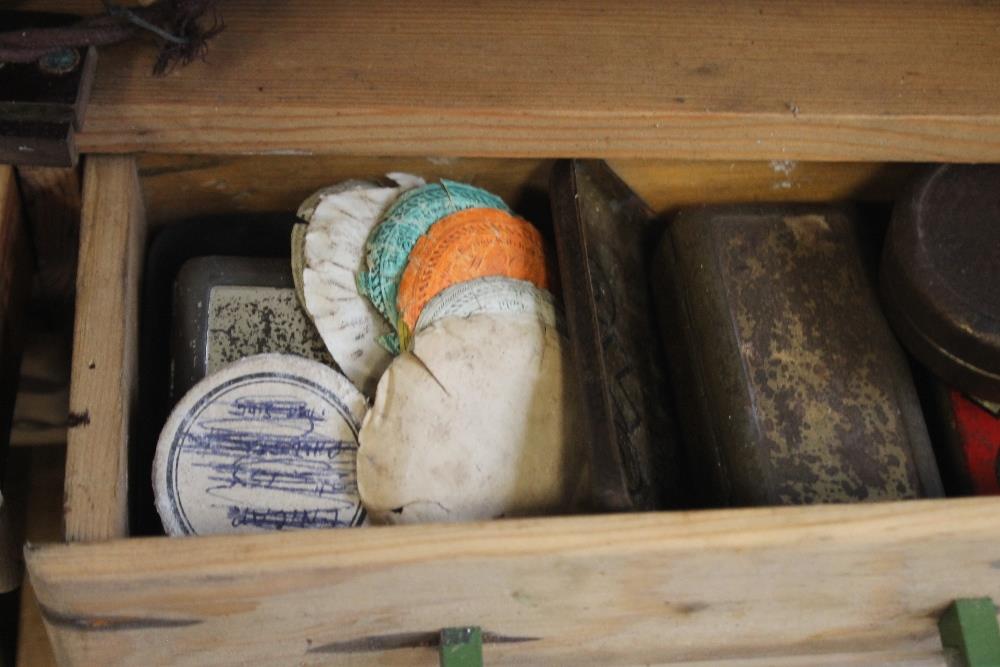 A CABINET OF POCKET WATCH PARTS, to include a selection of verge parts, movements, pair cases - Image 5 of 12