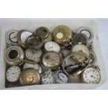 A COLLECTION OF ASSORTED POCKET WATCHES AND PARTS, to include some pair cased examples A/F