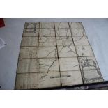 A SURVEY AND PLAN OF THE ROAD FROM THE CITY OF LINCOLN' BY S. BEE, folded sectional linen backed