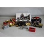 A COLLECTION OF VINTAGE AND MODERN LIGHTERS, to include motorbikes, classic cars, military jeep etc