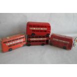 "BUY BRITISH TOYS" 1960S RED PLASTIC LONDON BUS, A Springwell product in original packaging together