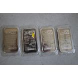 JOHNSON MATTHEY 4 1 OZ 999 silver ingots (4).