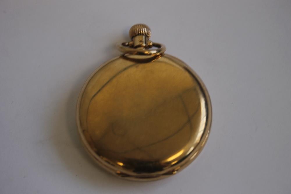 A 9ct GOLD GENTLEMAN'S OPEN FACED POCKET WATCH SIGNED TO THE DIAL OF MOVEMENT "J. W. BENSON" white - Image 3 of 4