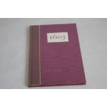 FOLIO PRESS 1989 - THOMAS DEKKER - "THE WONDERFUL YEAR 1603", introduction by A. L. Rowse, on Mohawk