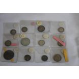 A QUANTITY OF BRITISH SILVER COINS, to include a 1623 sixpence (clipped to inner circle) 1816 and