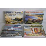 RICHARD FURNESS - 'POSTER TO POSTER RAILWAY JOURNEYS IN ART', four volumes comprising Vol 1