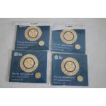 ROYAL MINT 2016 "Last round £1 coin" packs (4)