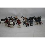 A COLLECTION OF ASSORTED LEAD FIGURES, some A/F to include cowboys, indians , etc including Britains