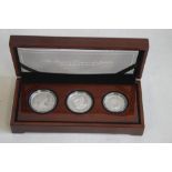 QEII DIAMOND JUBILEE 2012 THREE SILVER COIN SET, consisting of UK £5, Canada $20 and Australia $