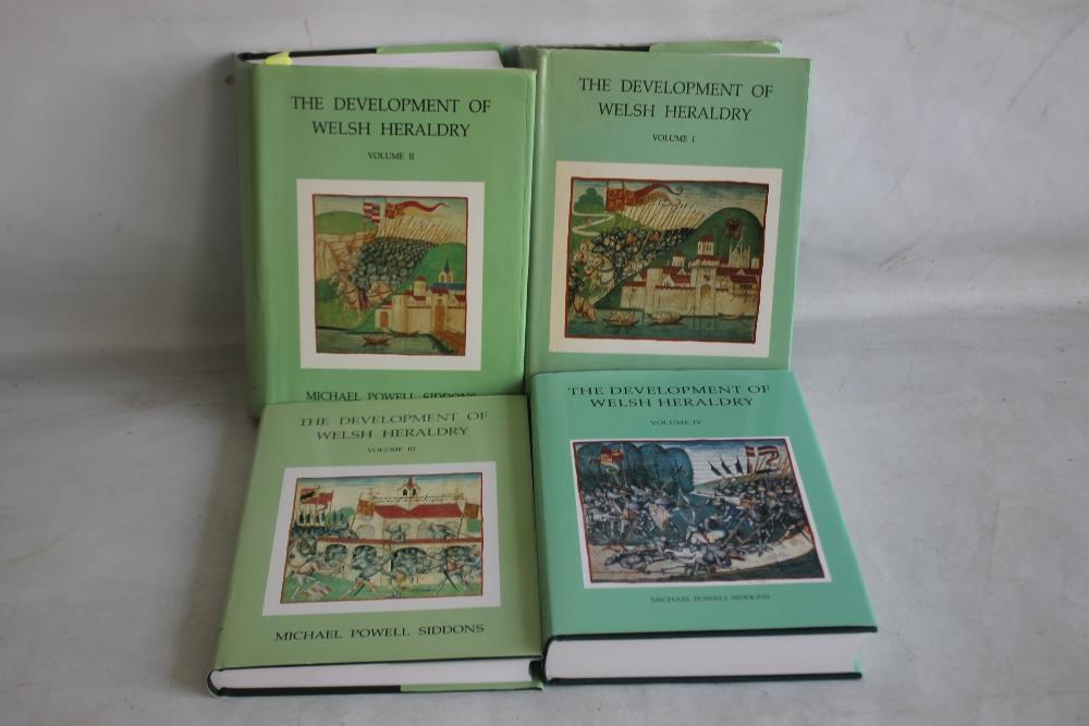 MICHAEL POWELL SIDDONS - "THE DEVELOPMENT OF WELSH HERALDRY" Vols. I-III 1991 -1993 and Vol. IV 2006