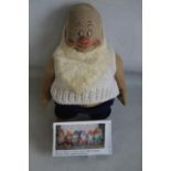 A VINTAGE CHAD VALLEY FIGURE (A/F) OF BASHFUL FROM SNOW WHITE, missing hat and in non original