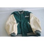 A BASEBALL JACKET WITH BUGS BUNNY ON THE BACK, Warner Brothers label, size XL