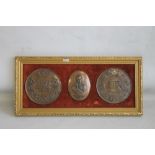 WATERLOO INTEREST, to include a framed pair of Benedetto Pistrucci Electrotype Waterloo Medals in