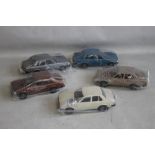 FIVE NYRHINEN TOYOTA COROLLA PLASTIC CARS, in original plastic wrapping, Made In Finland