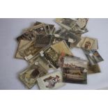 A COLLECTION OF MILITARY INTEREST POSTCARDS, MAINLY WWI, to Include real photograph types.