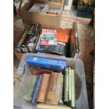 THREE BOXES OF ASSORTED BOOKS TO INCLUDE WAR RELATED BOOKS