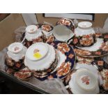 A SMALL TRAY OF ROYAL ALBERT HEIRLOOM PATTERN CHINA